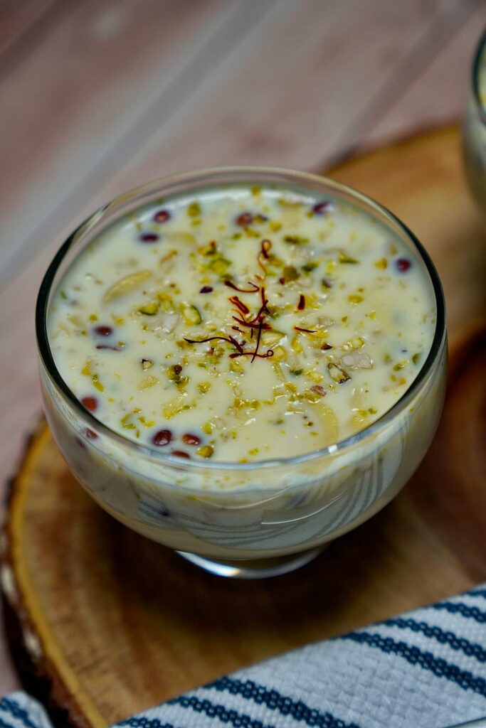 Close-up of creamy Sago Pudding, highlighting the tapioca pearls and rich consistency.